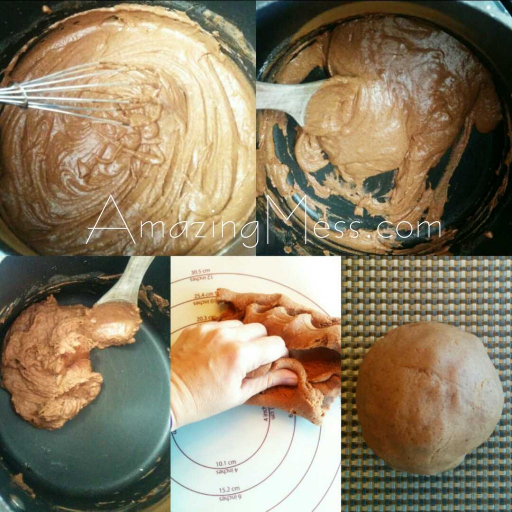 Gingerbread playdough recipe steps